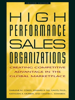 cover image of High Performance Sales Organizations